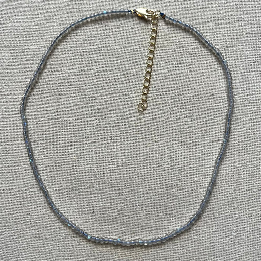 Labradorite 3mm Beaded Necklace - Magic