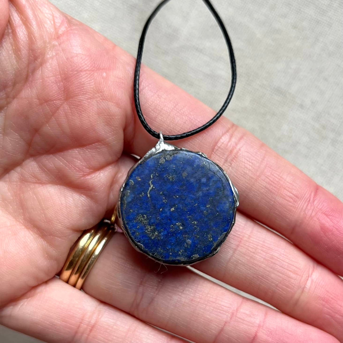 Molten Metal Pendant - Lapis Lazuli