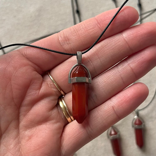 Energy Point Pendant - Carnelian