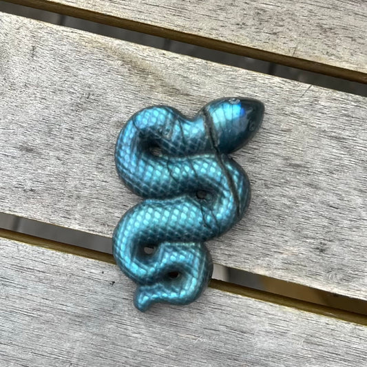 Labradorite Snake Crystal - Protective, Mystical, Transformative