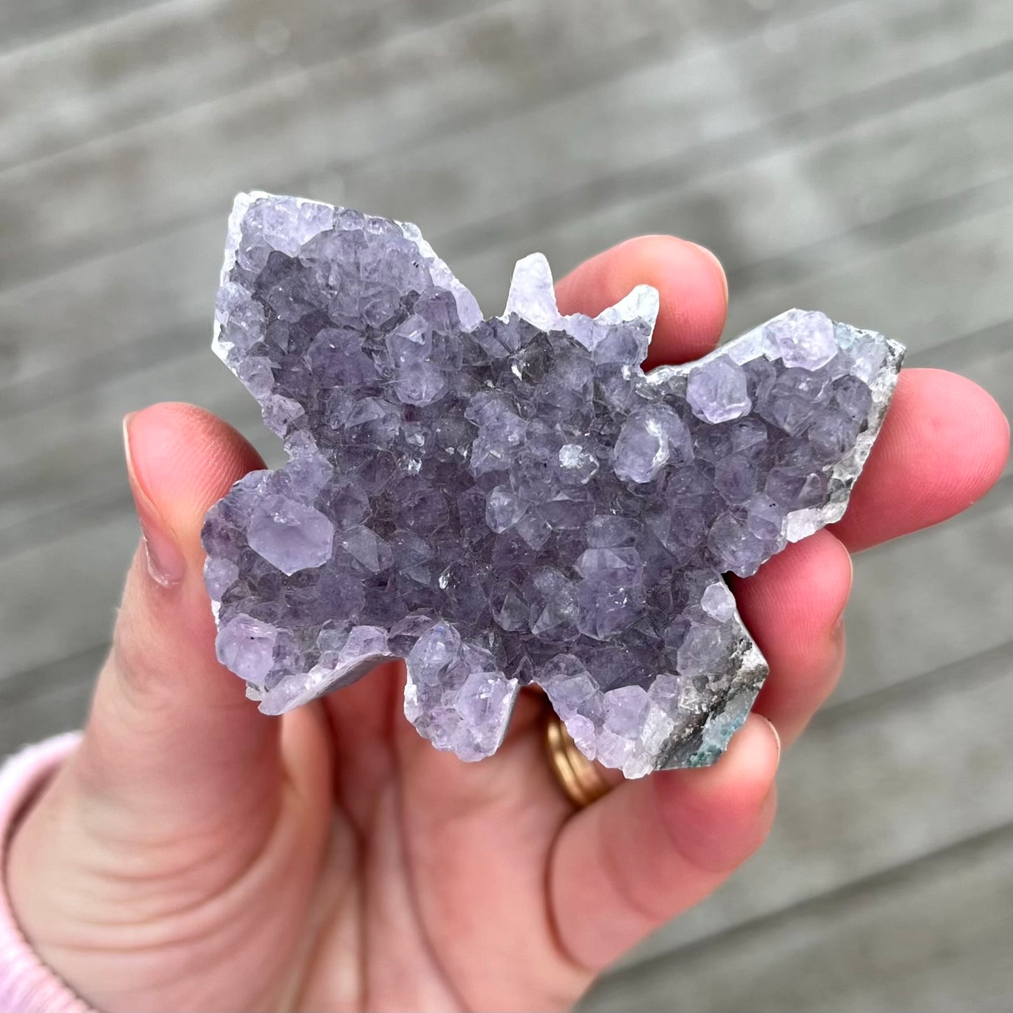 Amethyst Small Butterfly Crystal - Calming, Protective, Balancing
