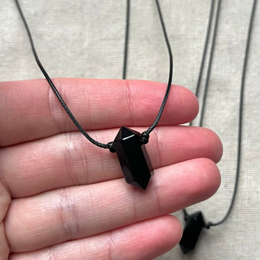 Power Point Pendant - Obsidian