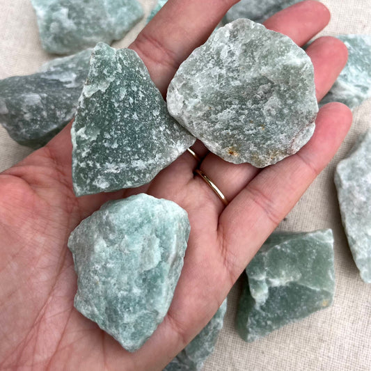 Green Aventurine Small Raw Crystal - Abundance, Heart Healing