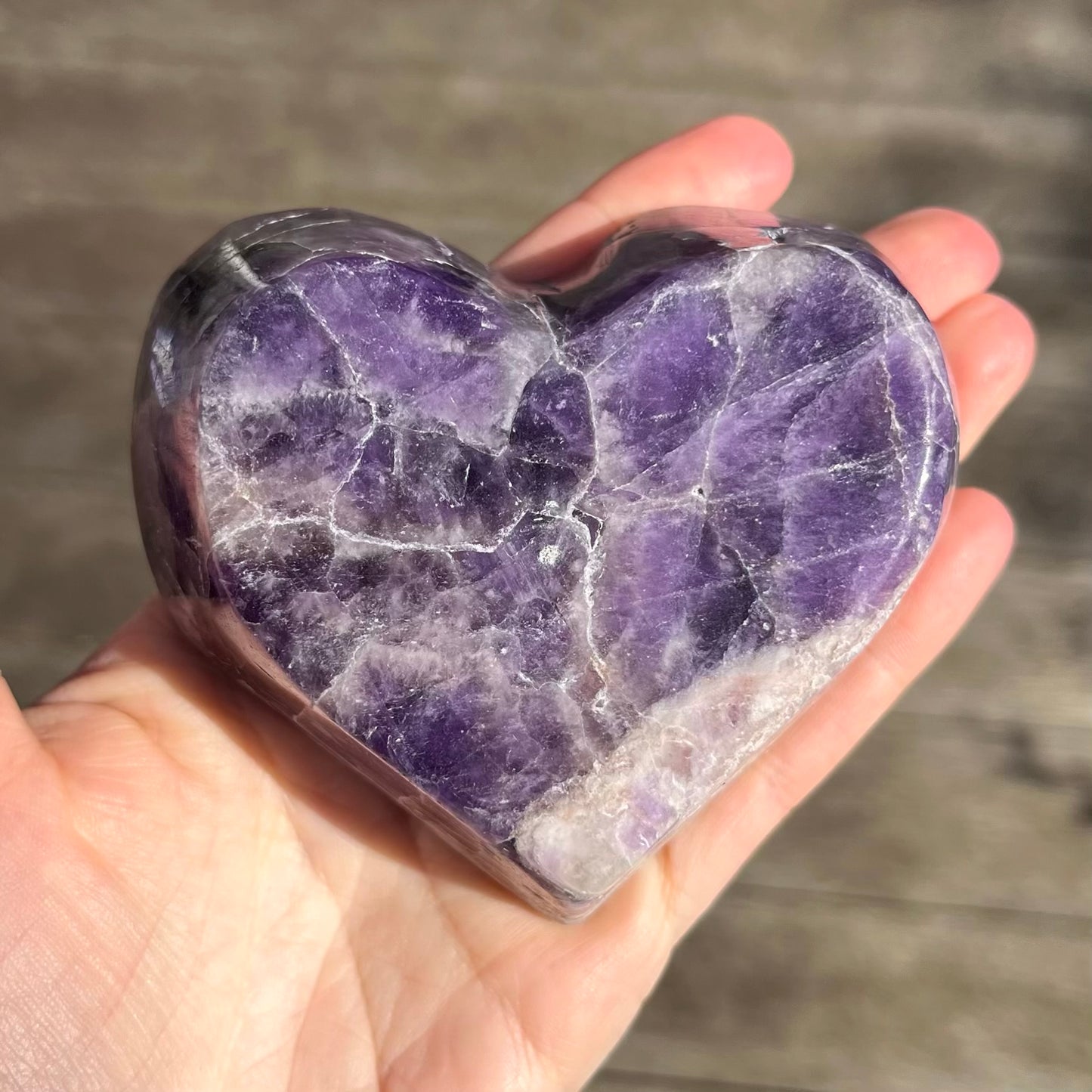 Amethyst Heart Crystal Bowl - Spiritual Wisdom, Peace
