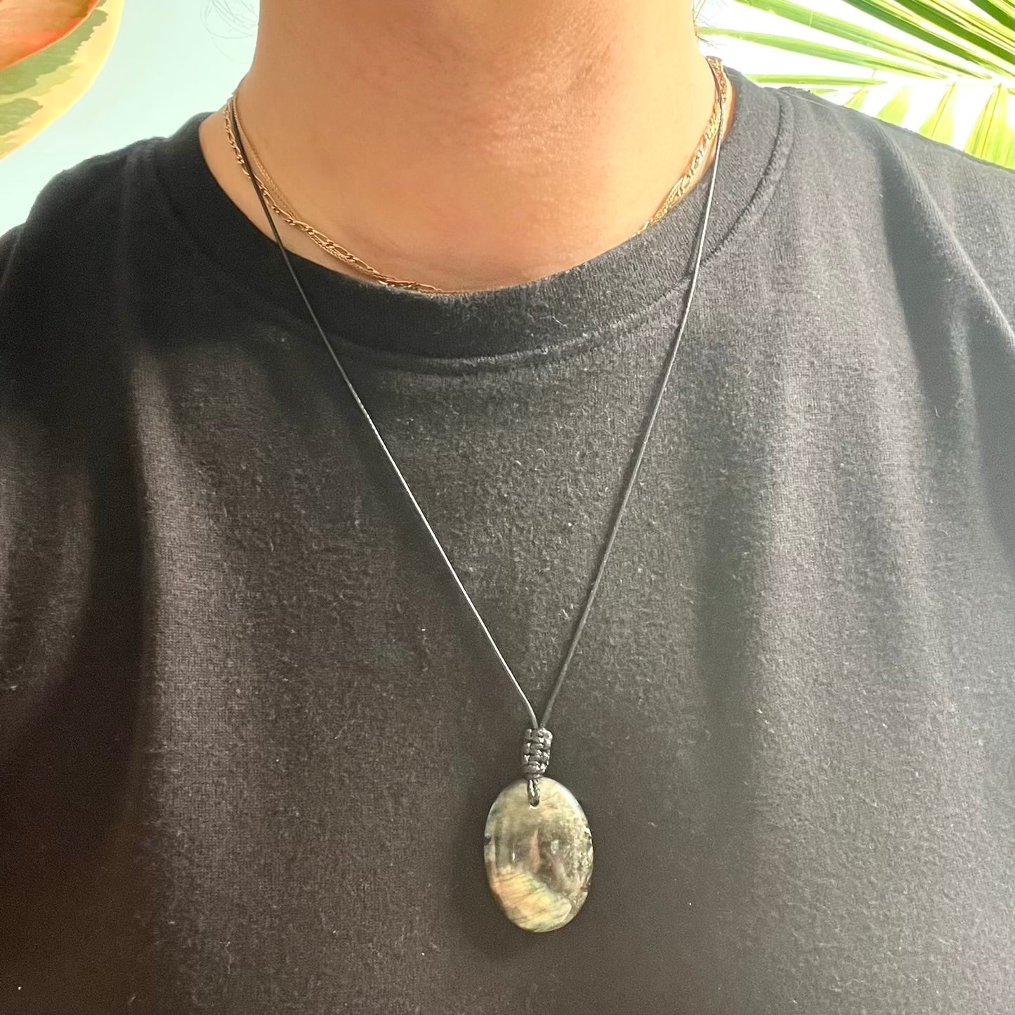 Labradorite Oval Small Pendant - ONE OF A KIND