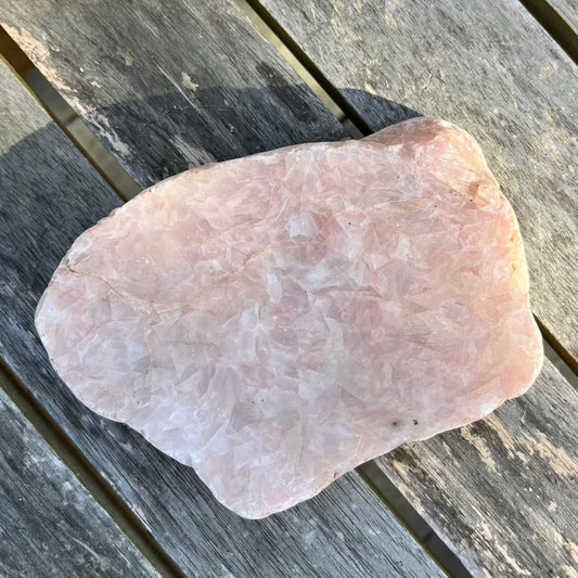 Pink Calcite Medium Slab Crystal - Self Love, Compassion