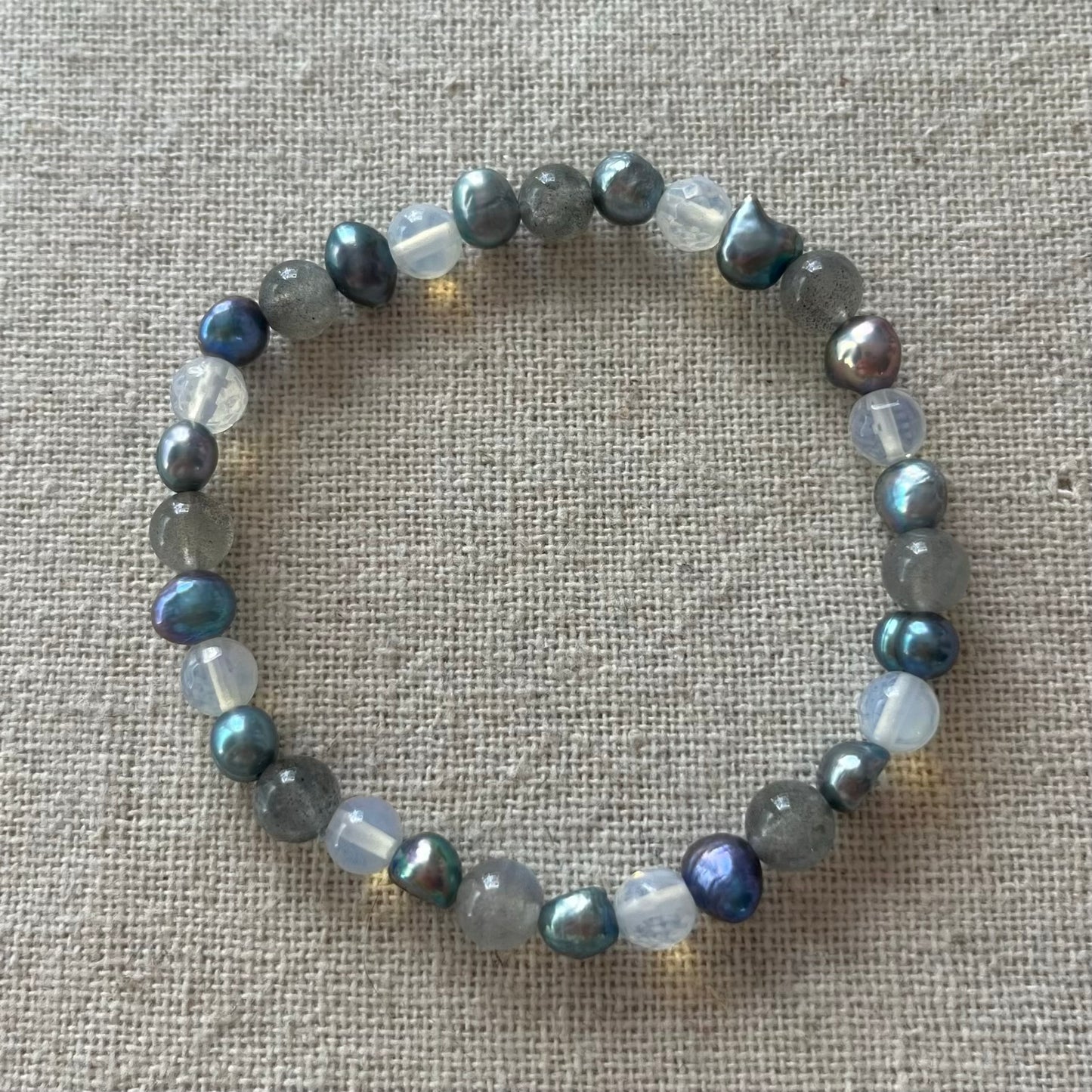 Mermaid Magic Bracelet - Labradorite, Opalite & Freshwater Pearl