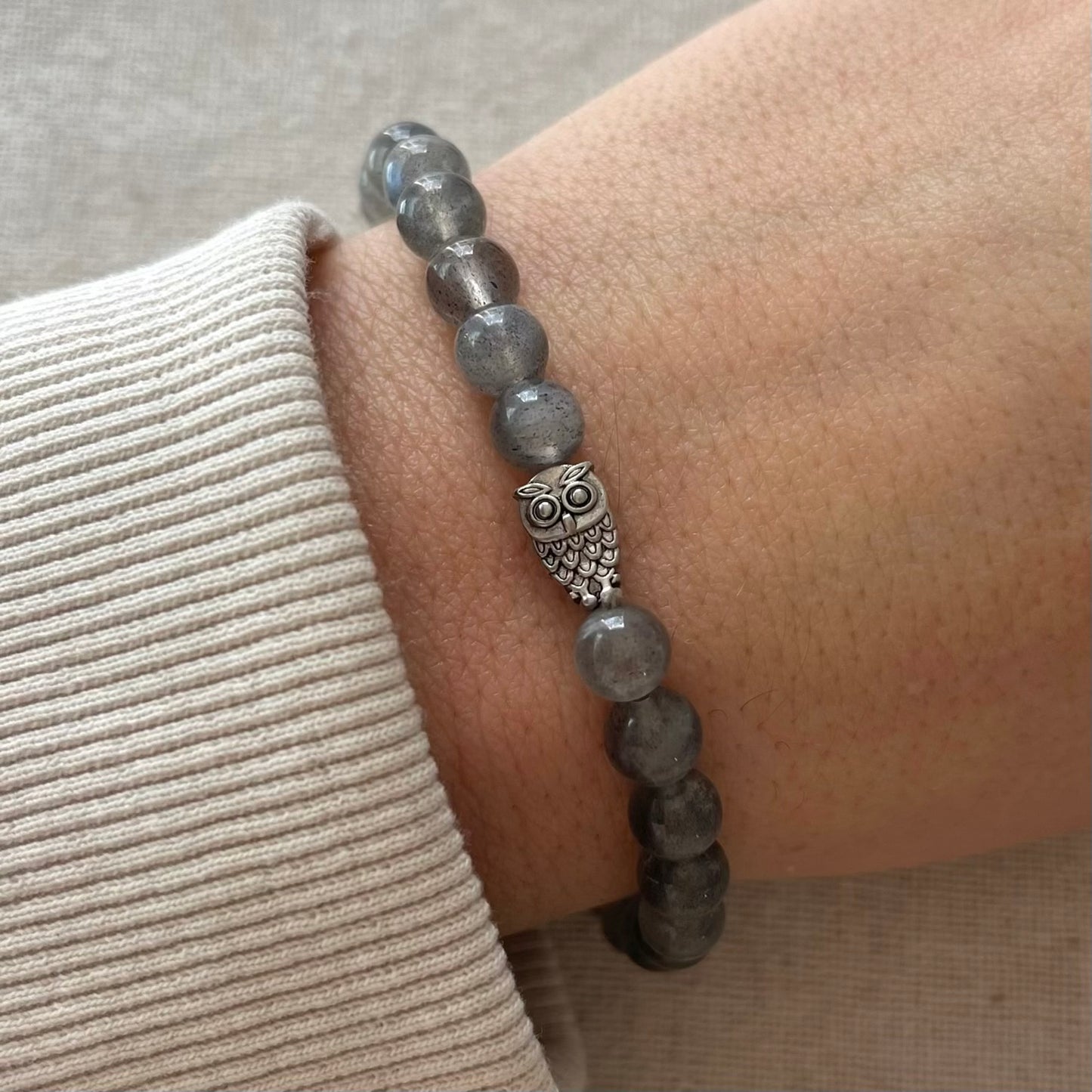 Owl Wisdom Bracelet - Labradorite