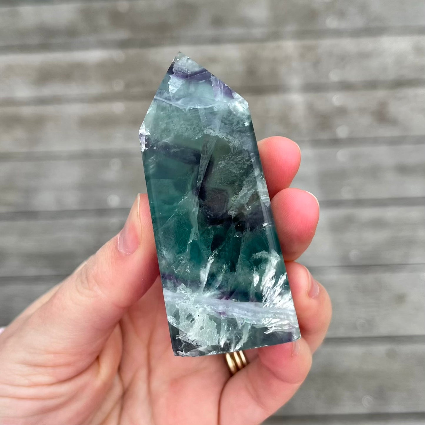 Candy Fluorite Small Tower Crystal - Vibrant, Clarifying, Uplifting