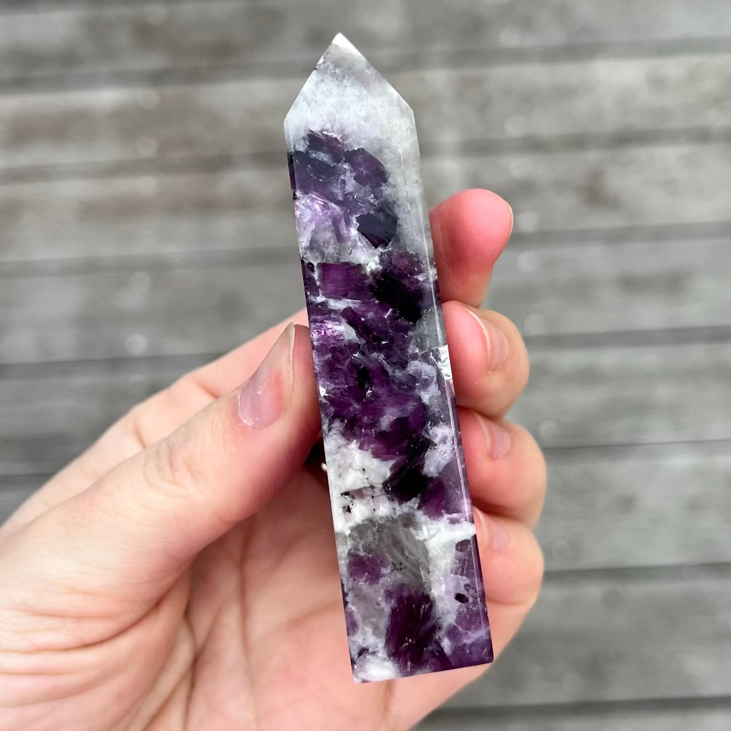 Lepidolite Small Tower Crystal - Peace, Balance, Soothing