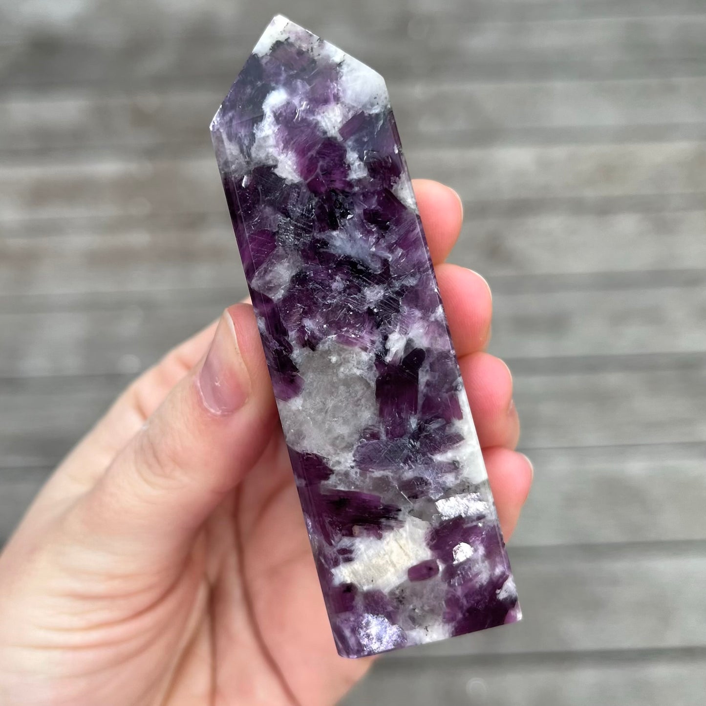 Lepidolite Small Tower Crystal - Peace, Balance, Soothing