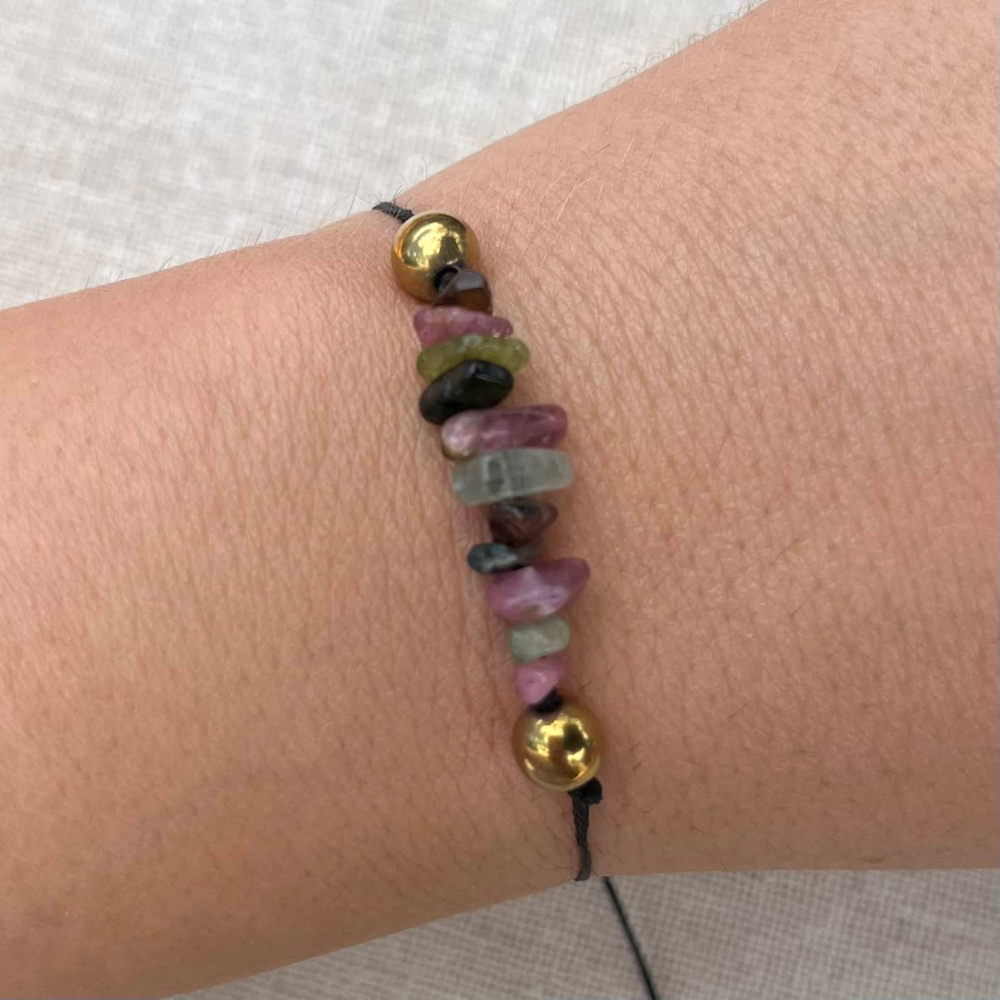 Tourmaline & Hematite Cord Bracelet