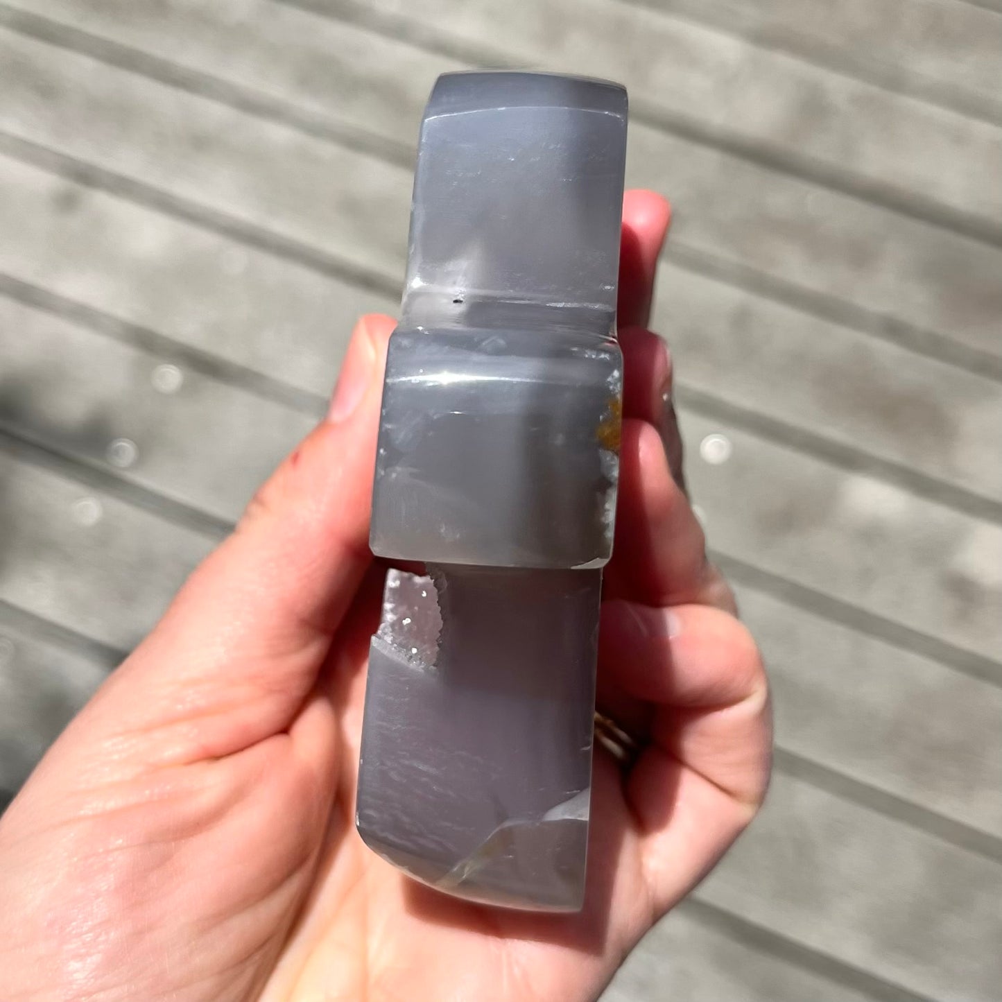 Agate Large Cross Crystal - Grounding, Harmonising, Protective