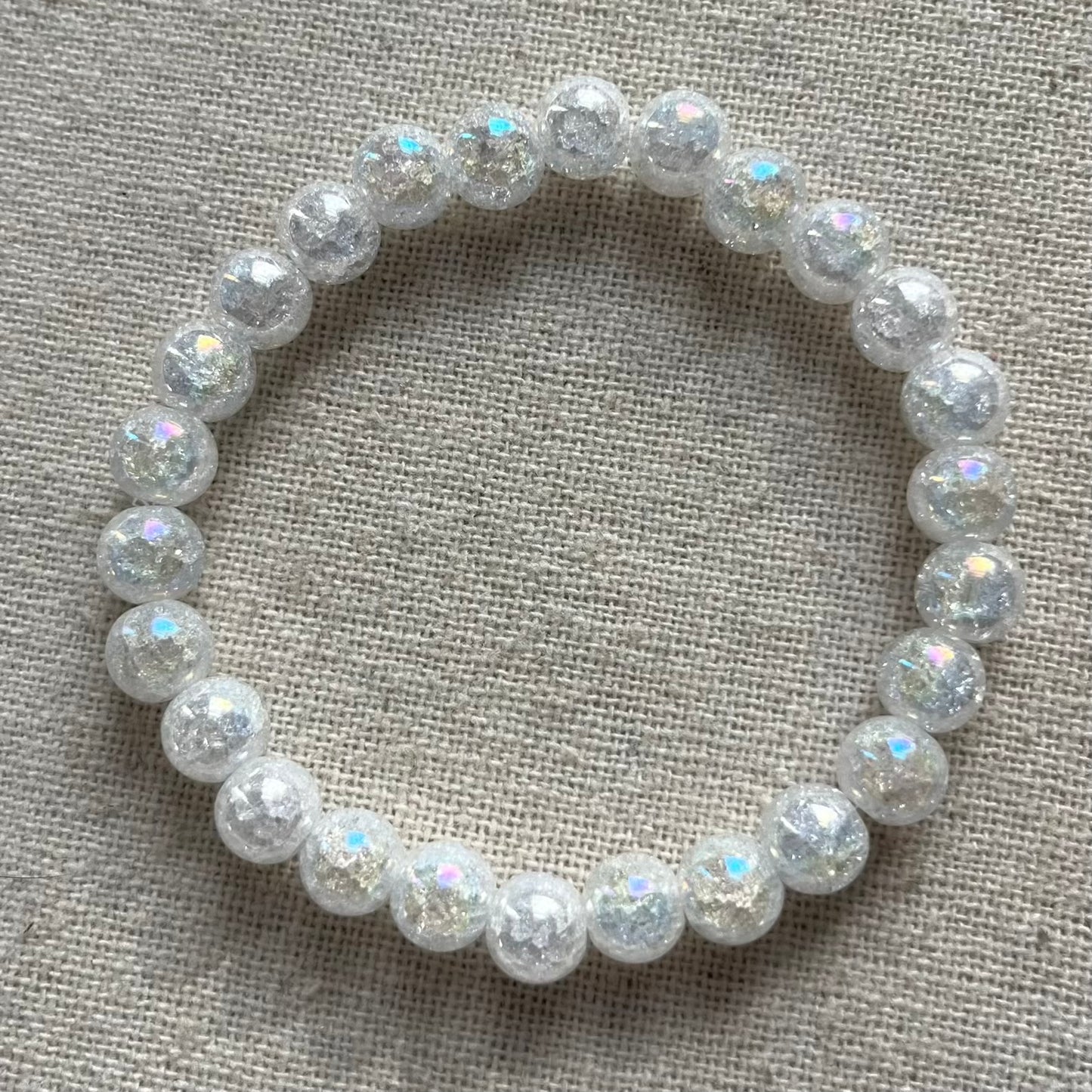 Angel Aura Quartz 8mm Beaded Bracelet - Radiance