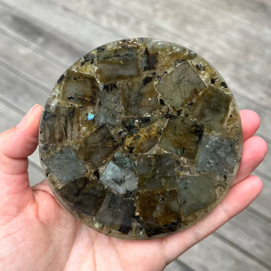 Labradorite Coaster/Plate - Intuitive, Shielding