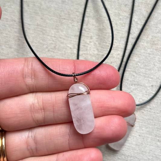 Compassion Stone Pendant - Rose Quartz