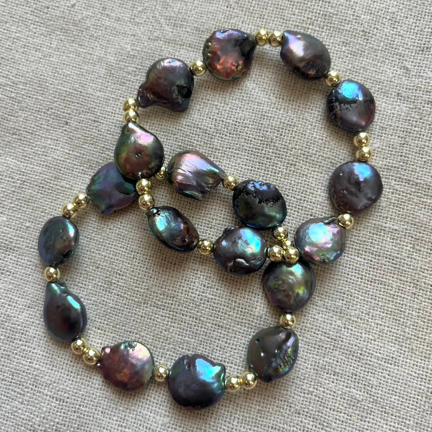 Mermaid Aura Coin Pearl Bracelet
