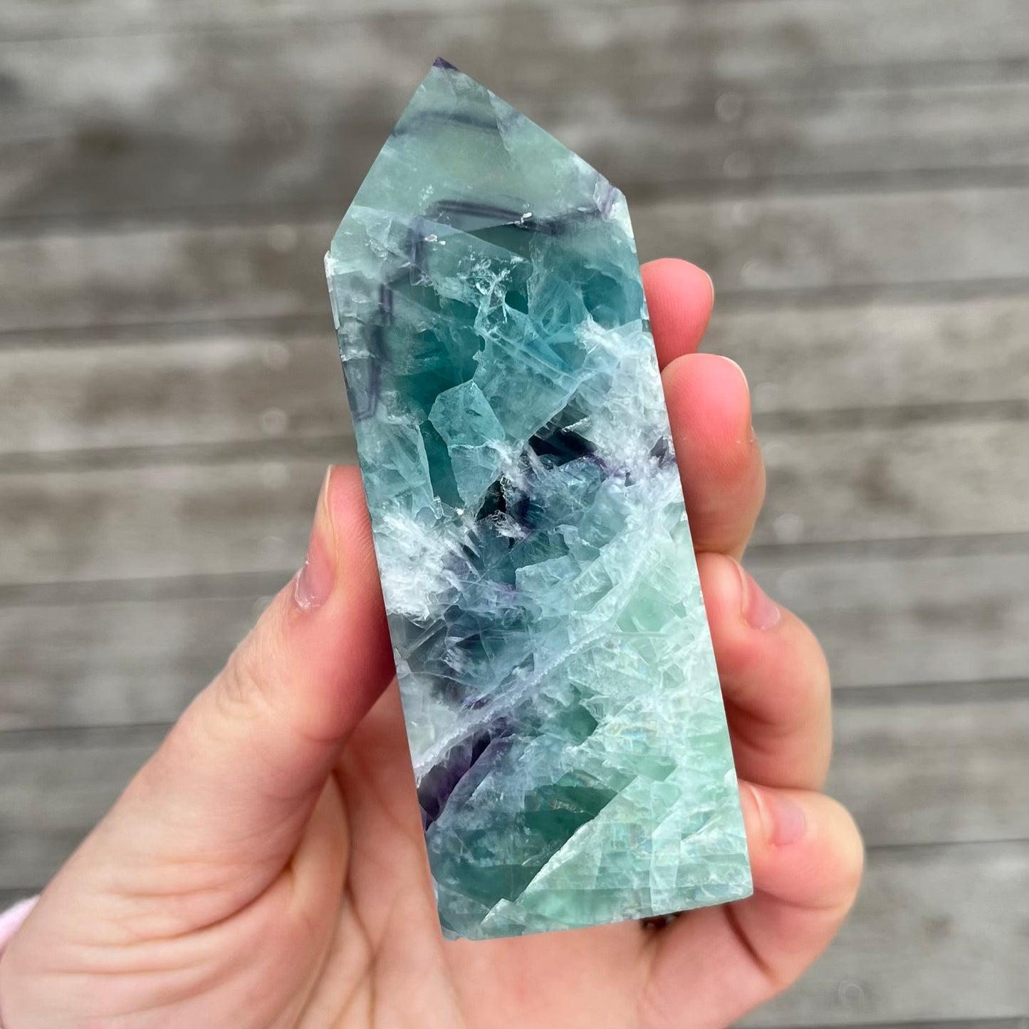 Candy Fluorite Medium Tower Crystal - Vibrant, Clarifying, Uplifting