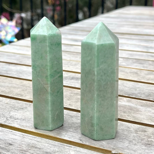 Jade Medium Tower Crystal - Lucky, Positivity, Harmony