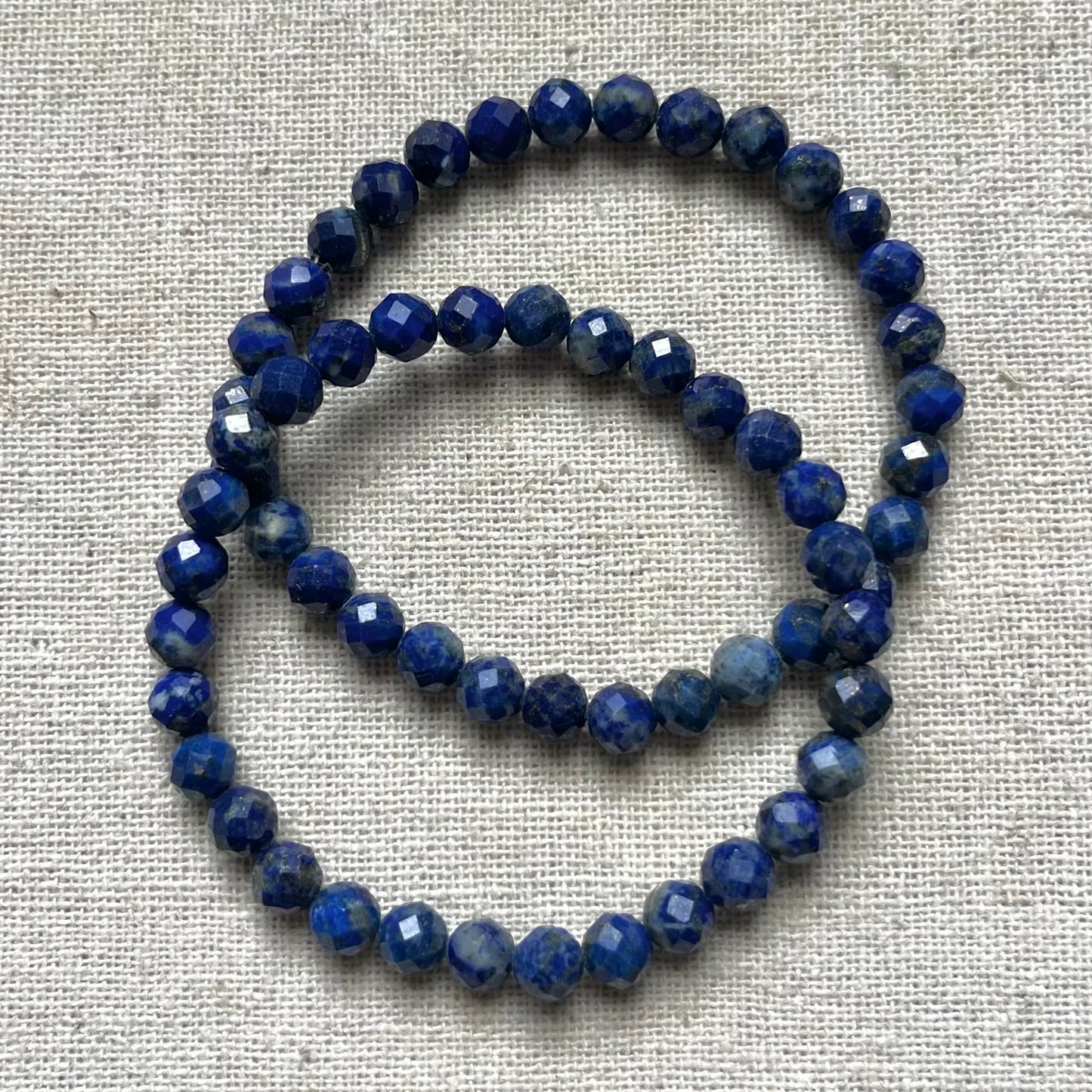 Lapis Lazuli 6mm Facet Beaded Bracelet - Inner Truth