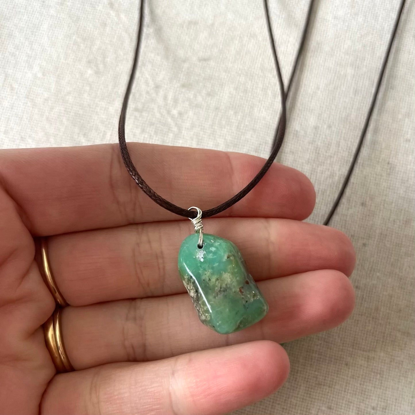 Chrysoprase Pendant - ONE OF A KIND