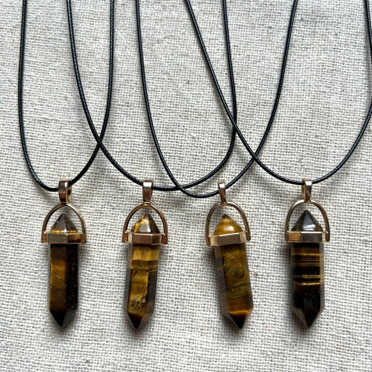 Energy Point Pendant - Tiger Eye