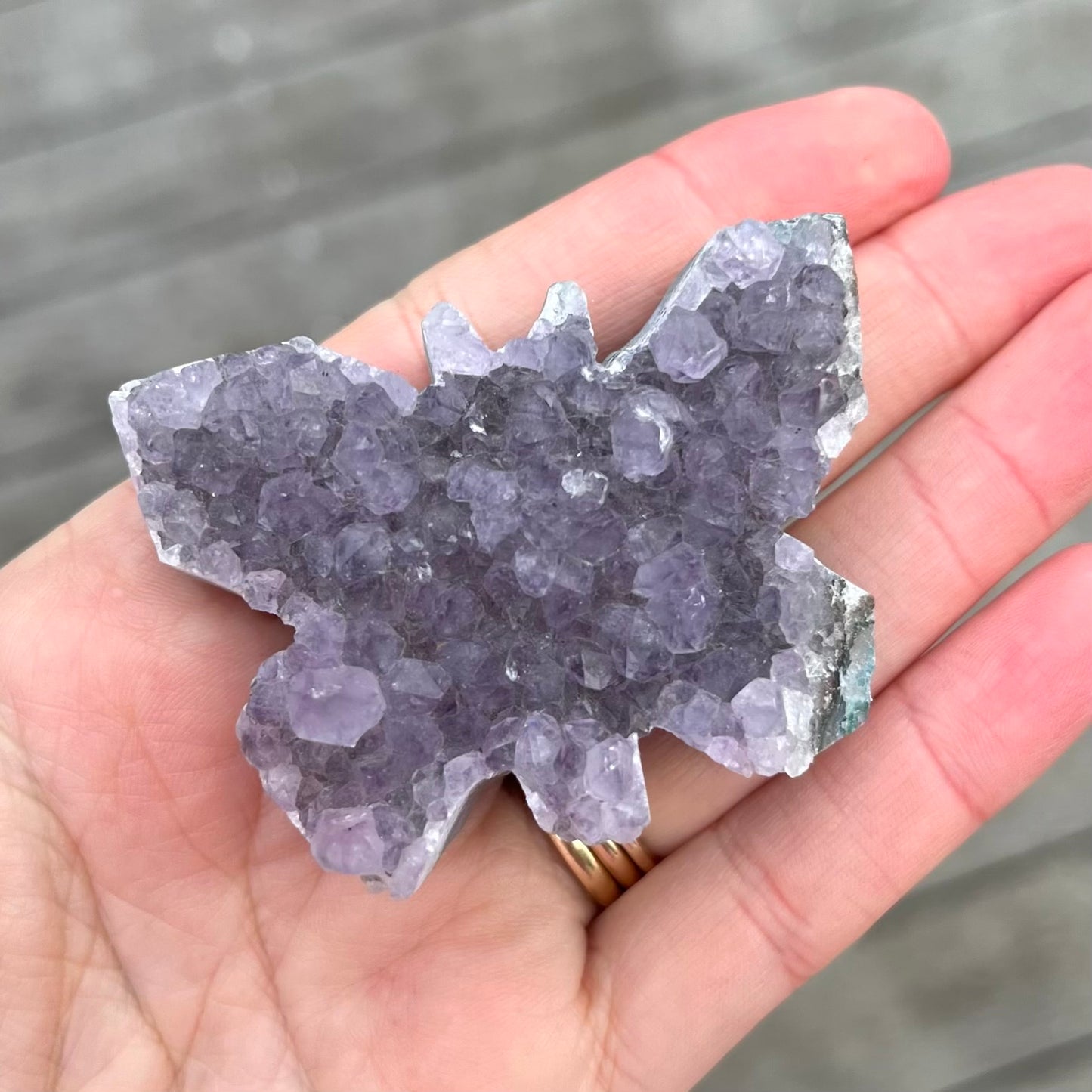 Amethyst Small Butterfly Crystal - Calming, Protective, Balancing