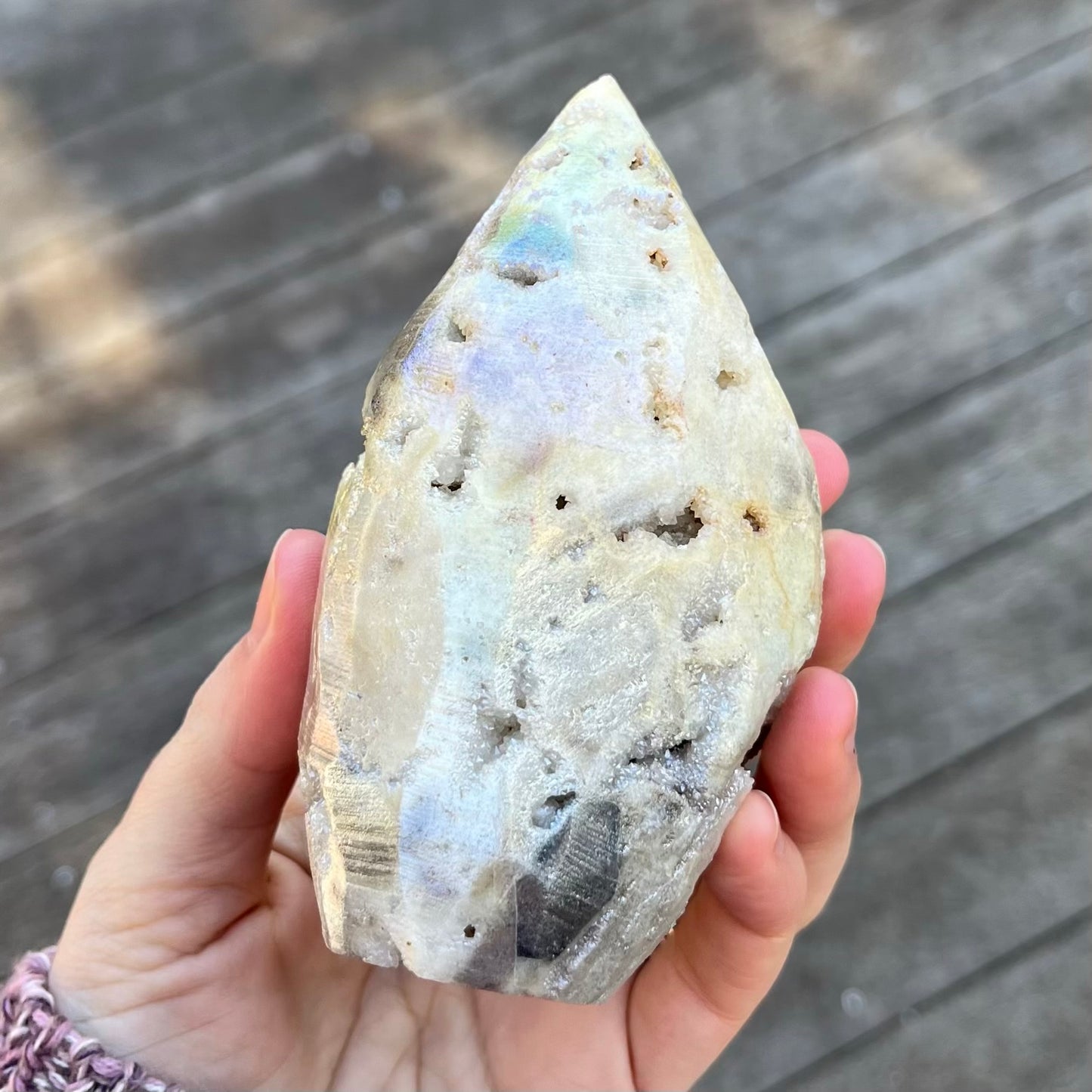 Angel Aura Sphalerite Large Point Crystal - Vitality, Energetic Balance