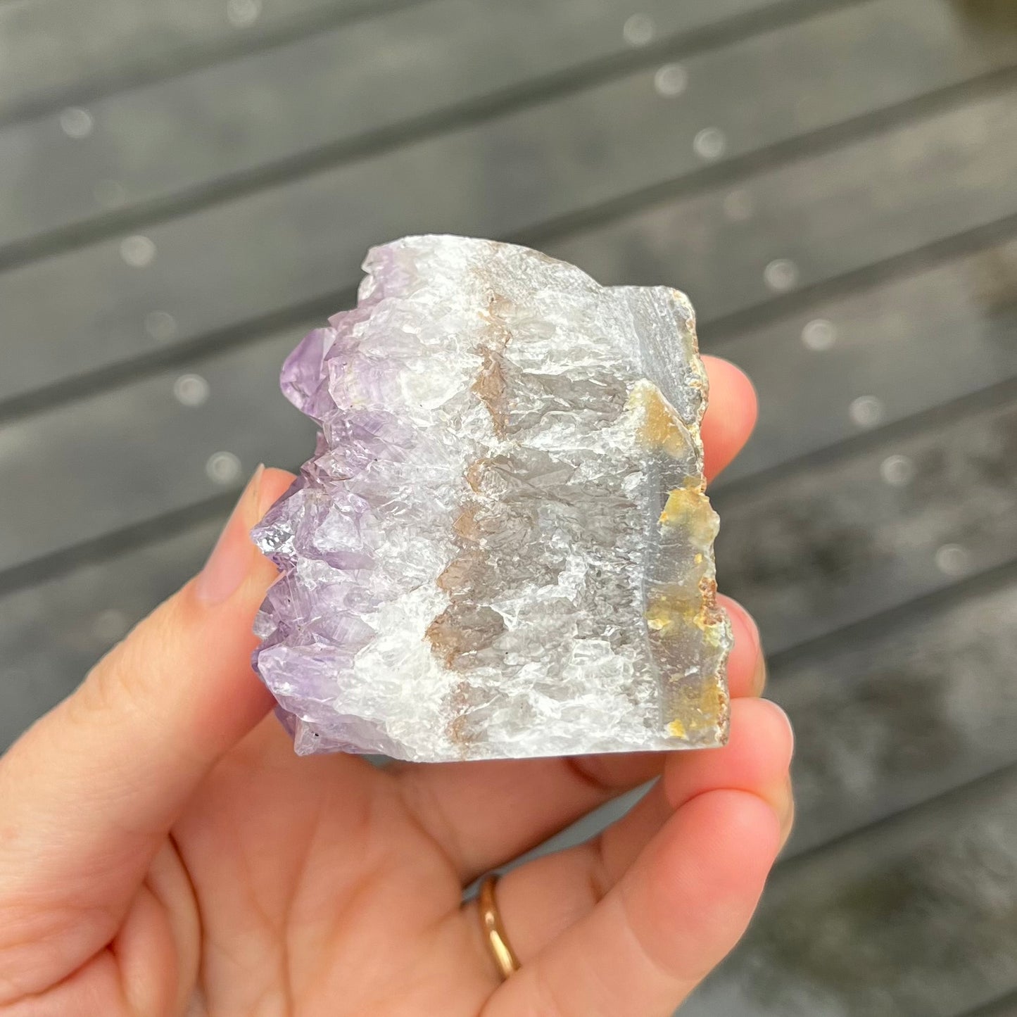 Amethyst Small Base-Cut Crystal - Calming, Protective, Balancing