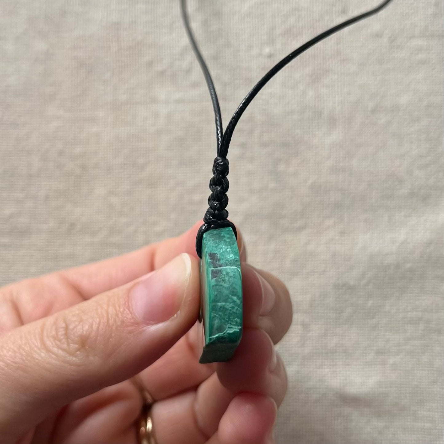 Malachite Swirl Pendant - ONE OF A KIND