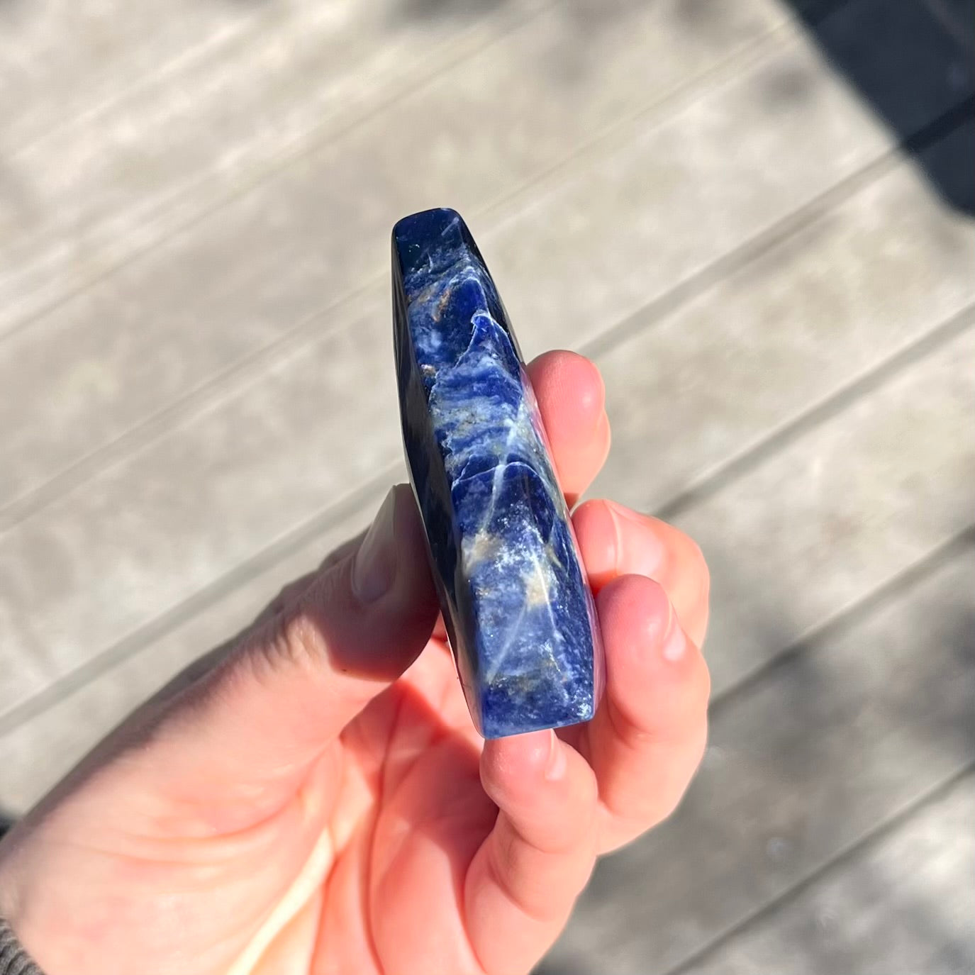 Sodalite Medium Flame Crystal - Insight, Calm, Grounding