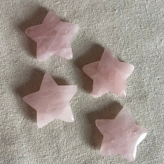 Rose Quartz Small Star Crystal - Unconditional Love, Emotional Healing