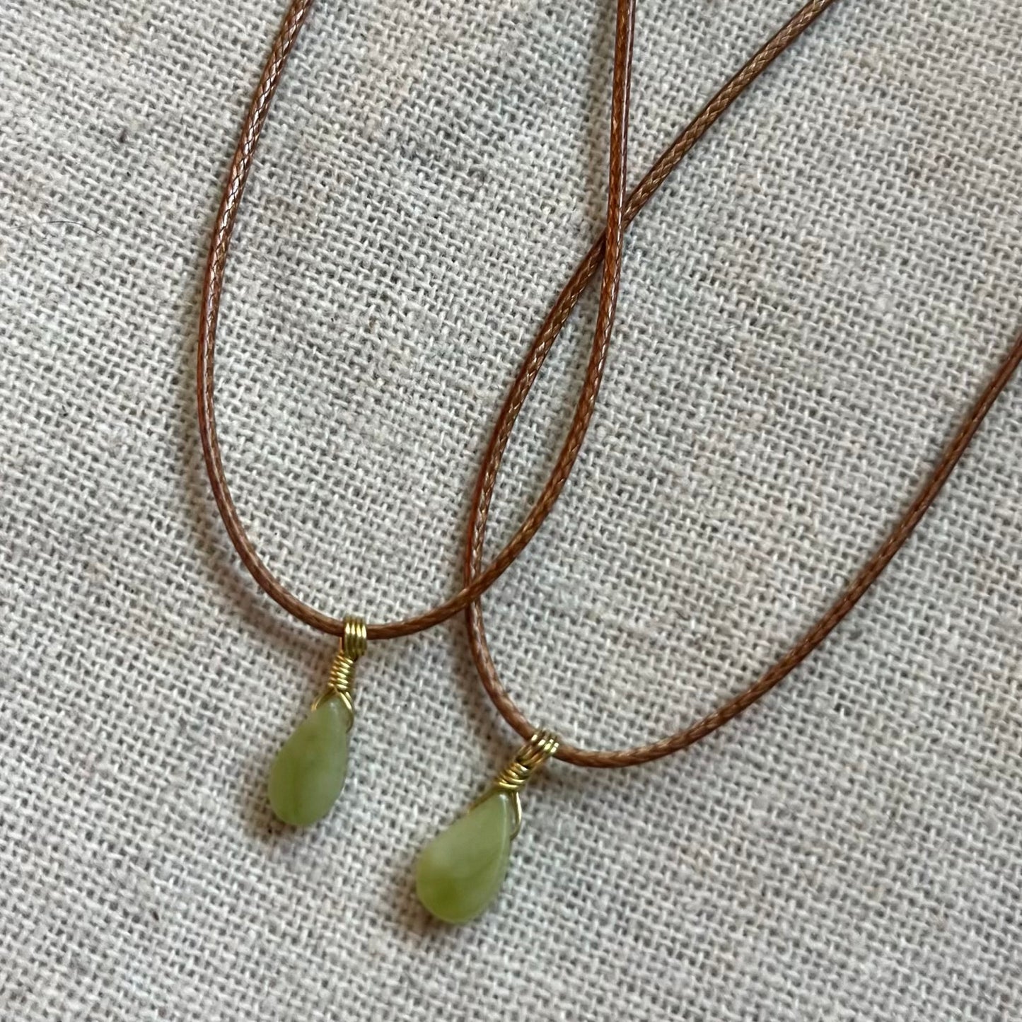 Mini Teardrop Pendant - Jade