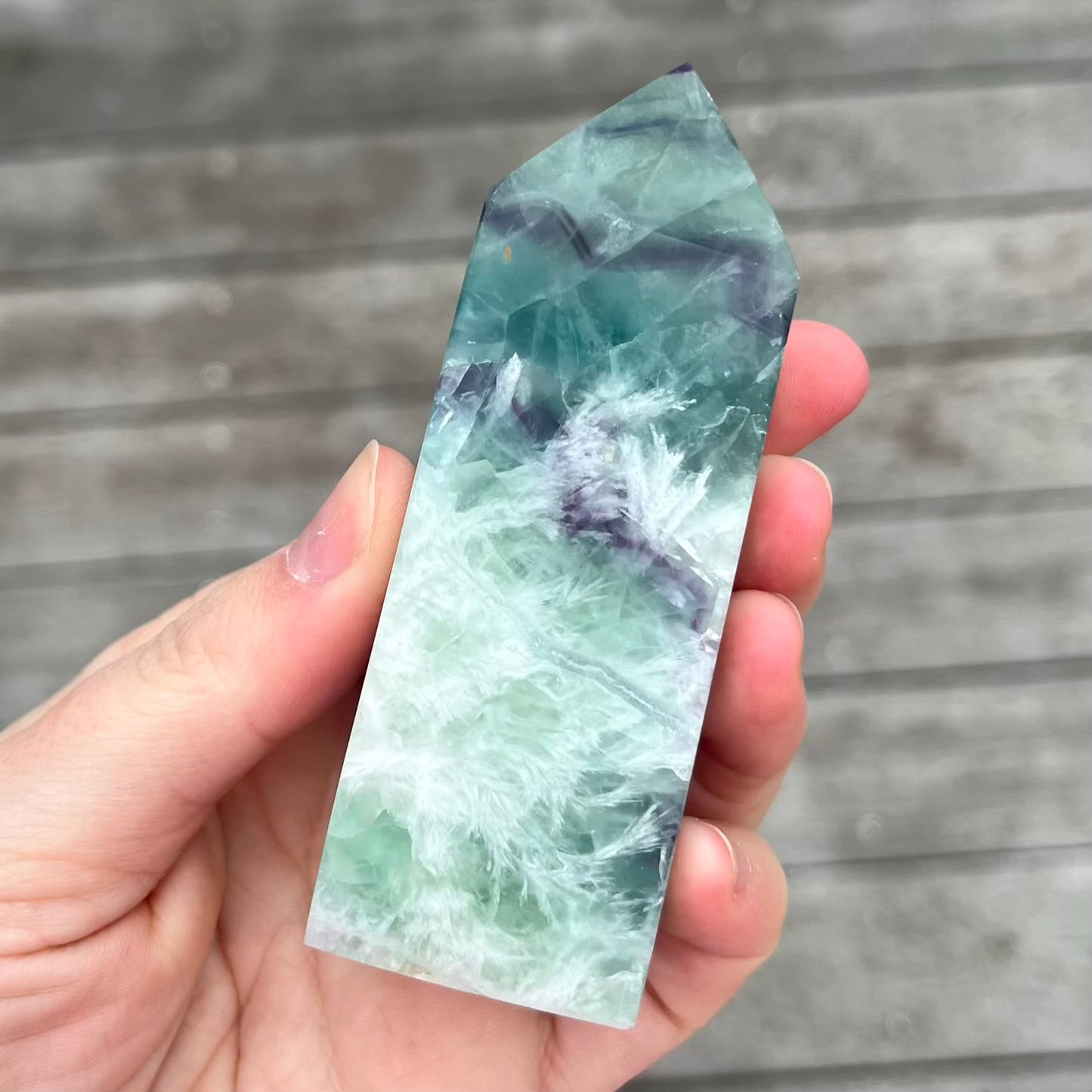 Candy Fluorite Medium Tower Crystal - Vibrant, Clarifying, Uplifting