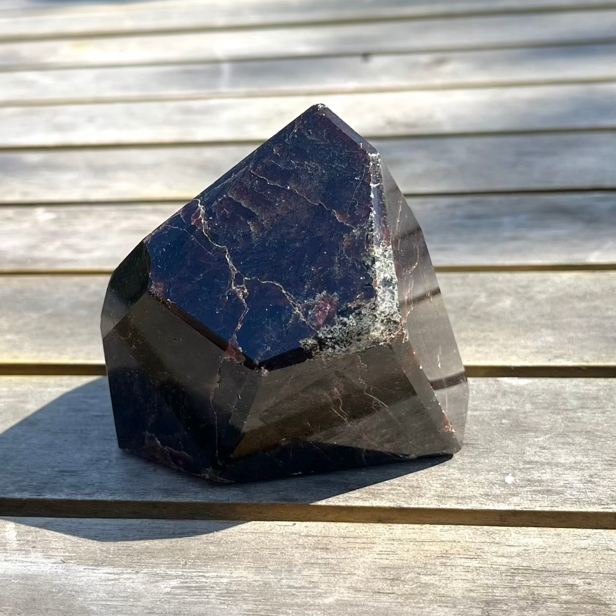 Garnet Faceted Point Crystal - Energising, Protective, Passionate