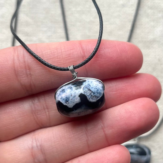 Prosperity Pendant - Blue Fire Agate