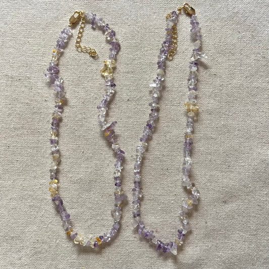Ametrine Chip Beaded Necklace - Uplifting