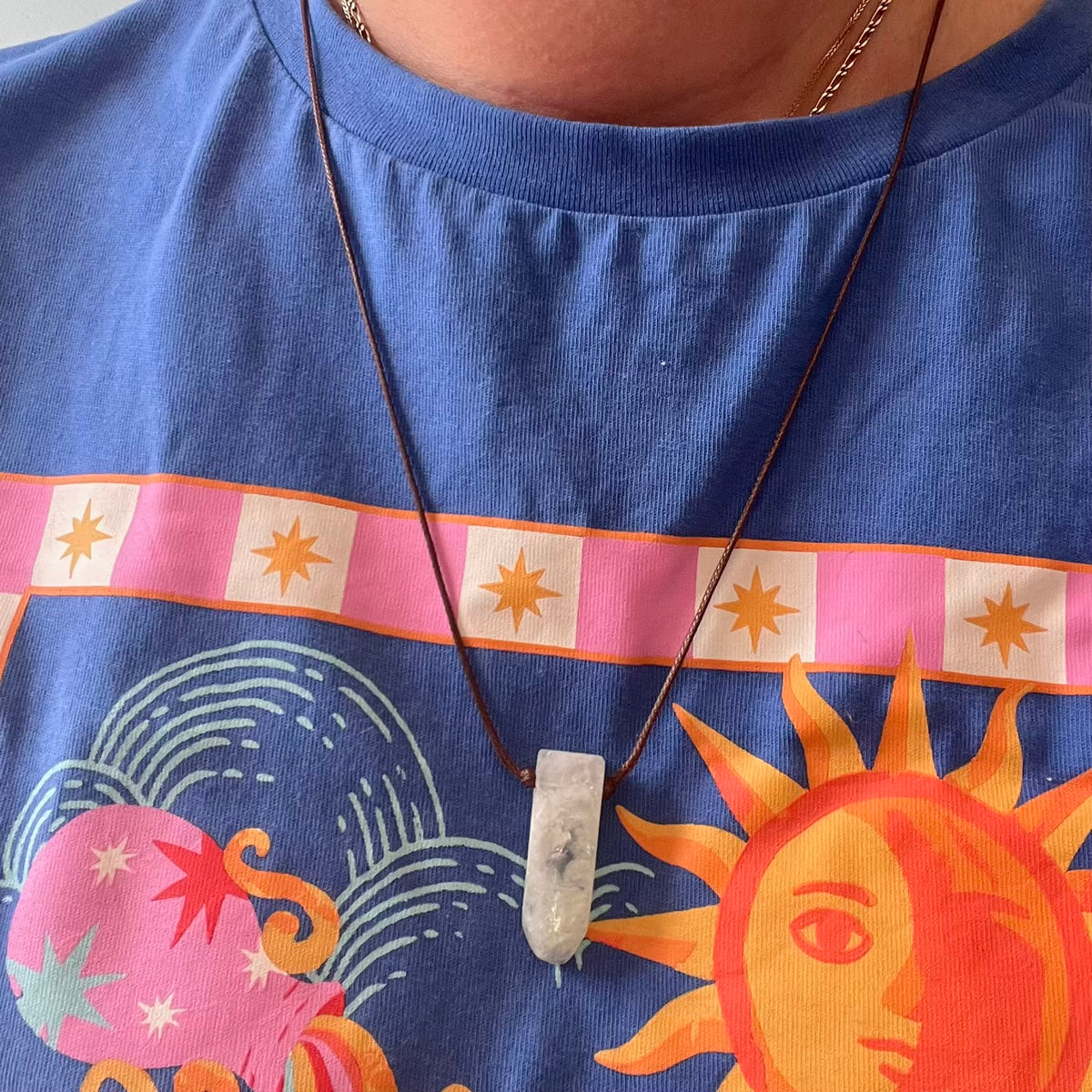 Quartz Polished Rock Pendant - Positivity