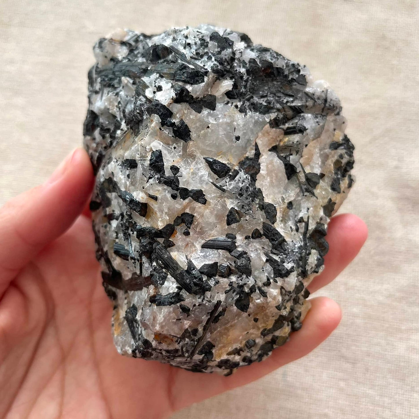 Tourmaline in Quartz Raw Crystal - Medium