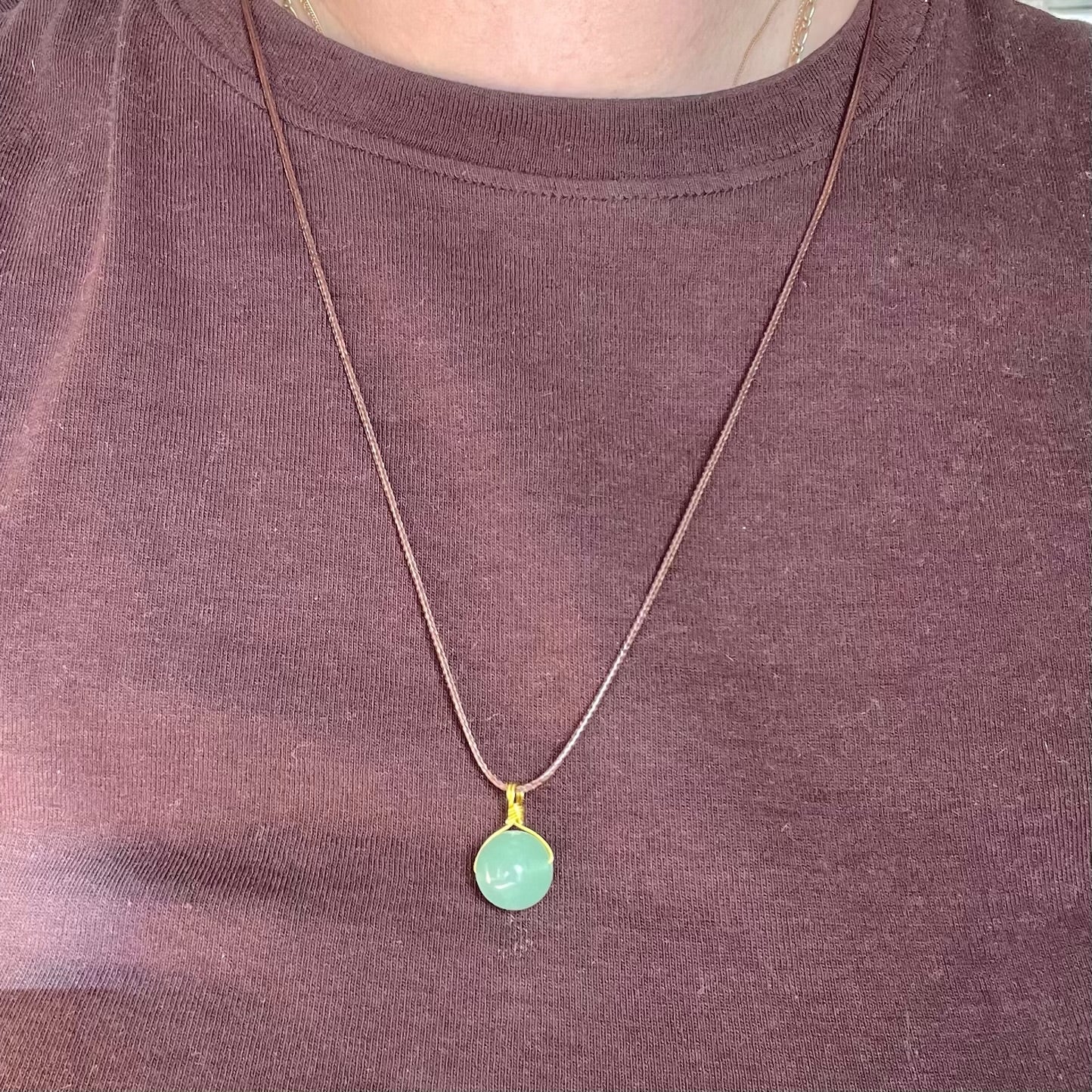 Sphere Pendant - Green Aventurine