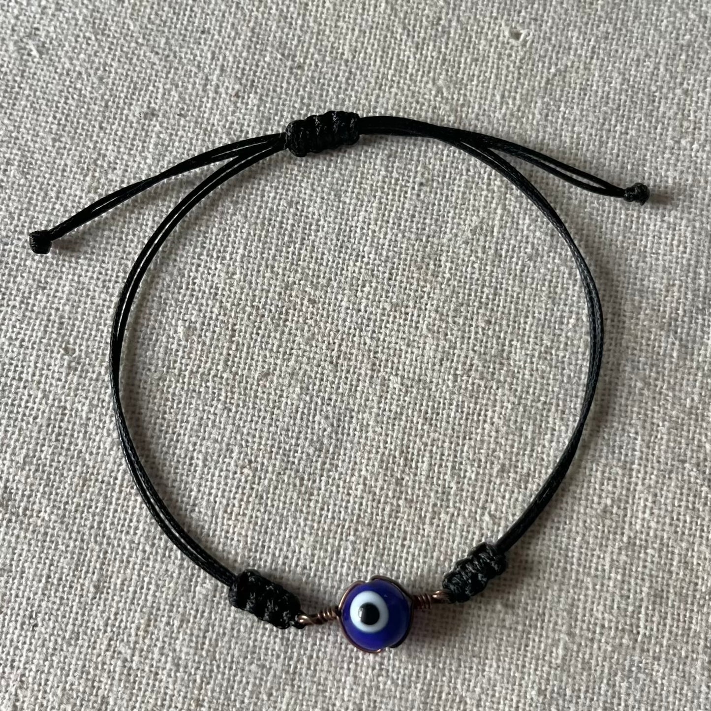 Evil Eye Copper Woven Bracelet