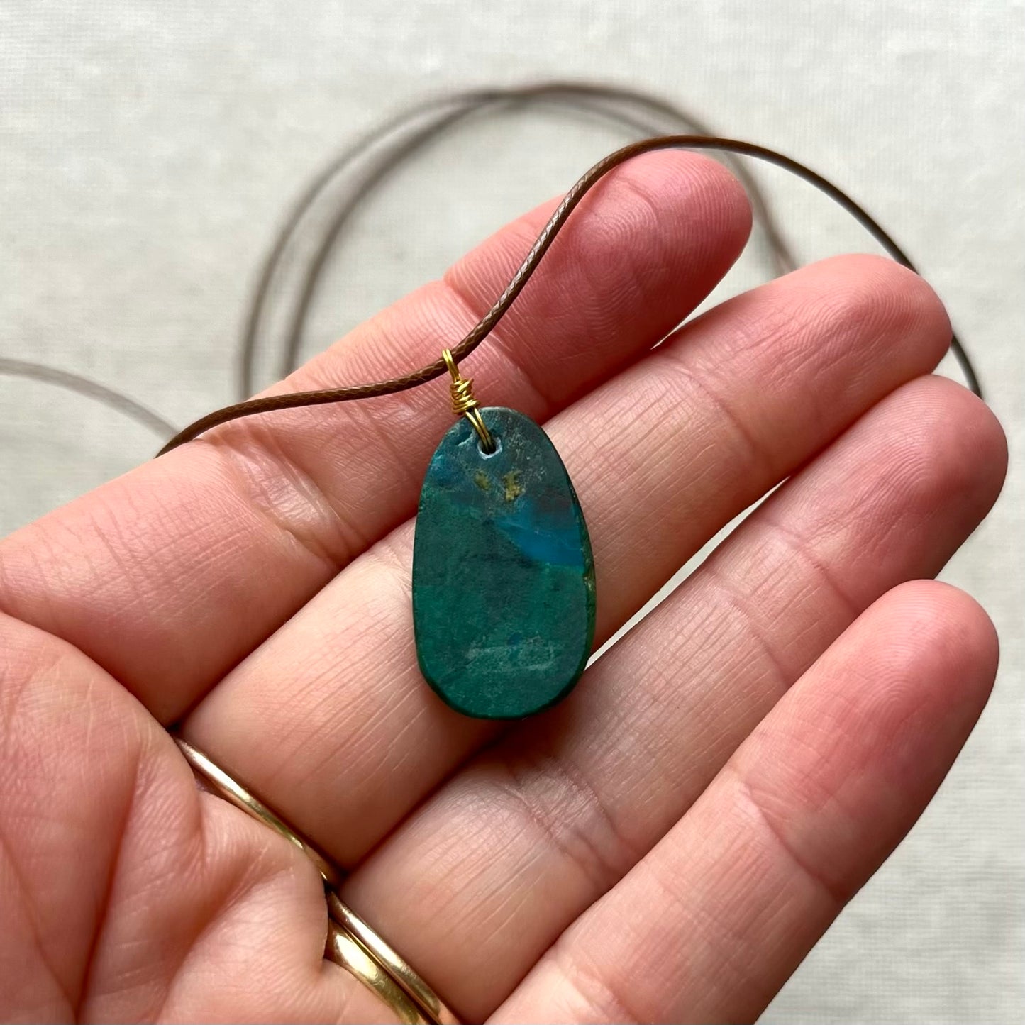 Empower Pendant - Malachite Chrysocolla