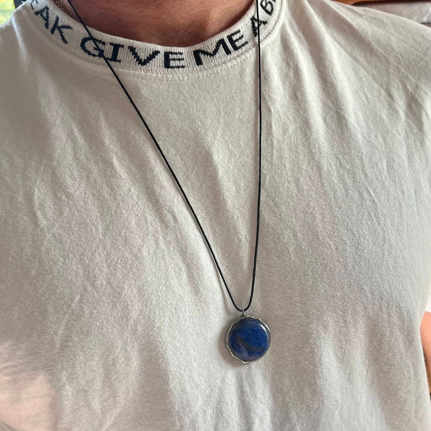 Molten Metal Pendant - Lapis Lazuli
