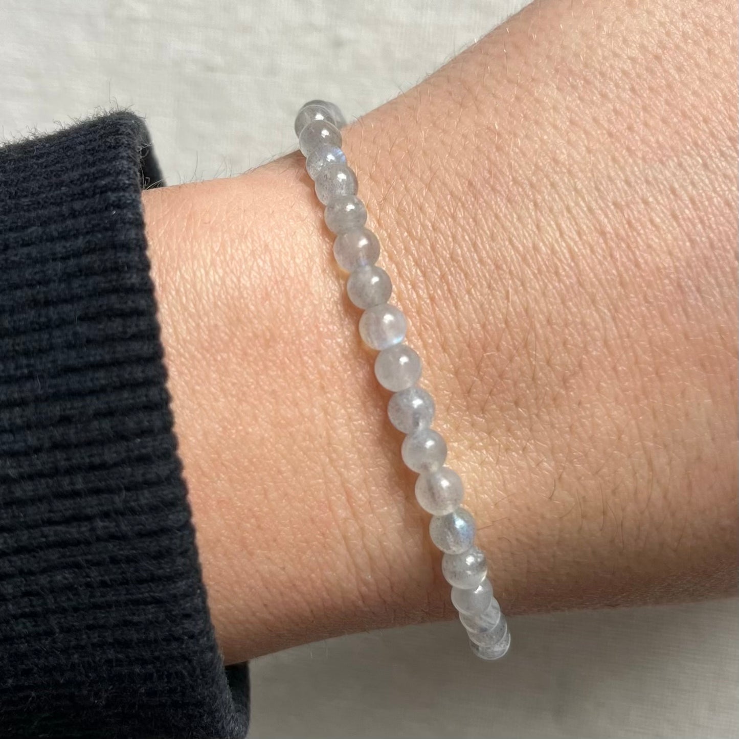 Labradorite 4mm Beaded Bracelet - Magic