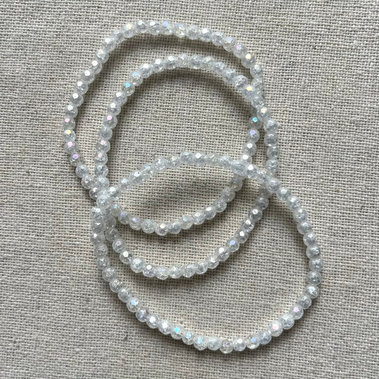 Angel Aura Quartz 4mm Facet Beaded Bracelet - Radiance