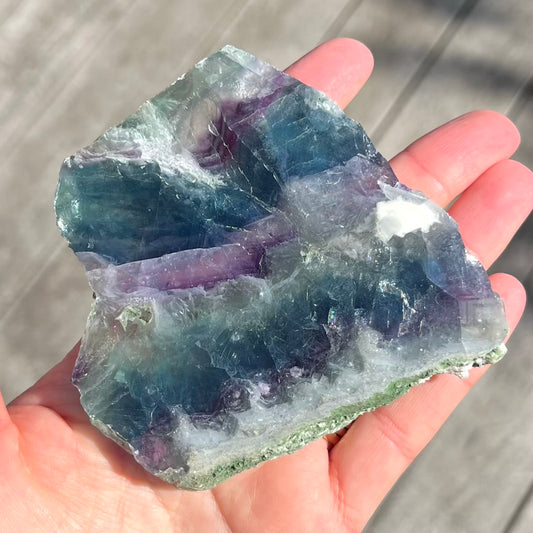 Fluorite Medium Slab Crystal - Vibrant, Clarifying, Uplifting