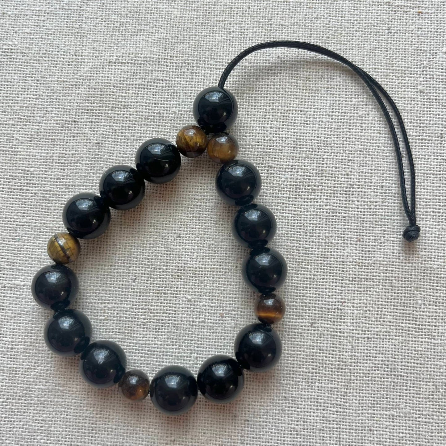 Komboloi Worry Bead Bracelet - Obsidian