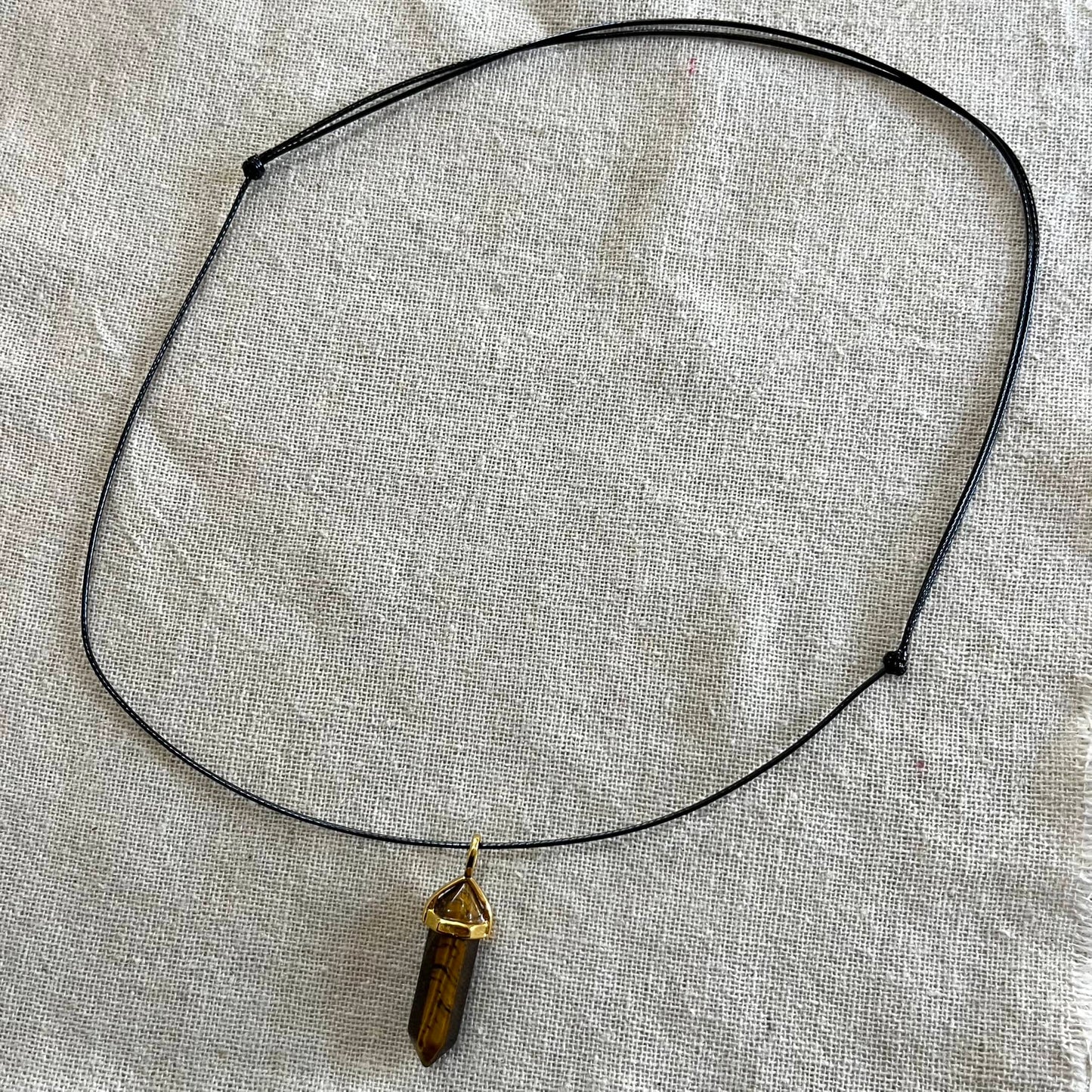 Energy Point Pendant - Tiger Eye
