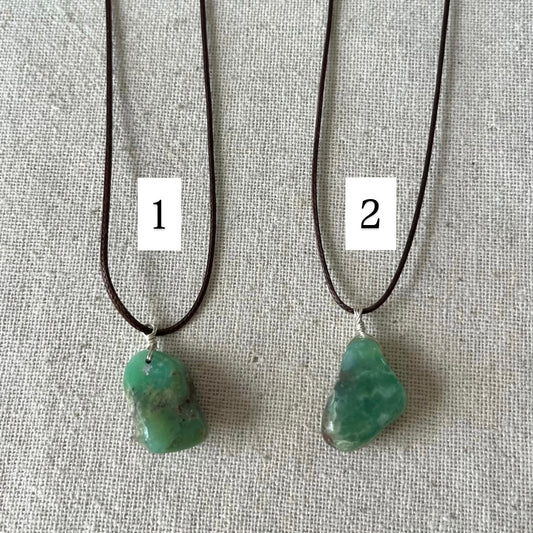 Chrysoprase Pendant - ONE OF A KIND
