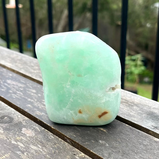Pistachio Calcite Medium Freeform Crystal - Renewal, Growth
